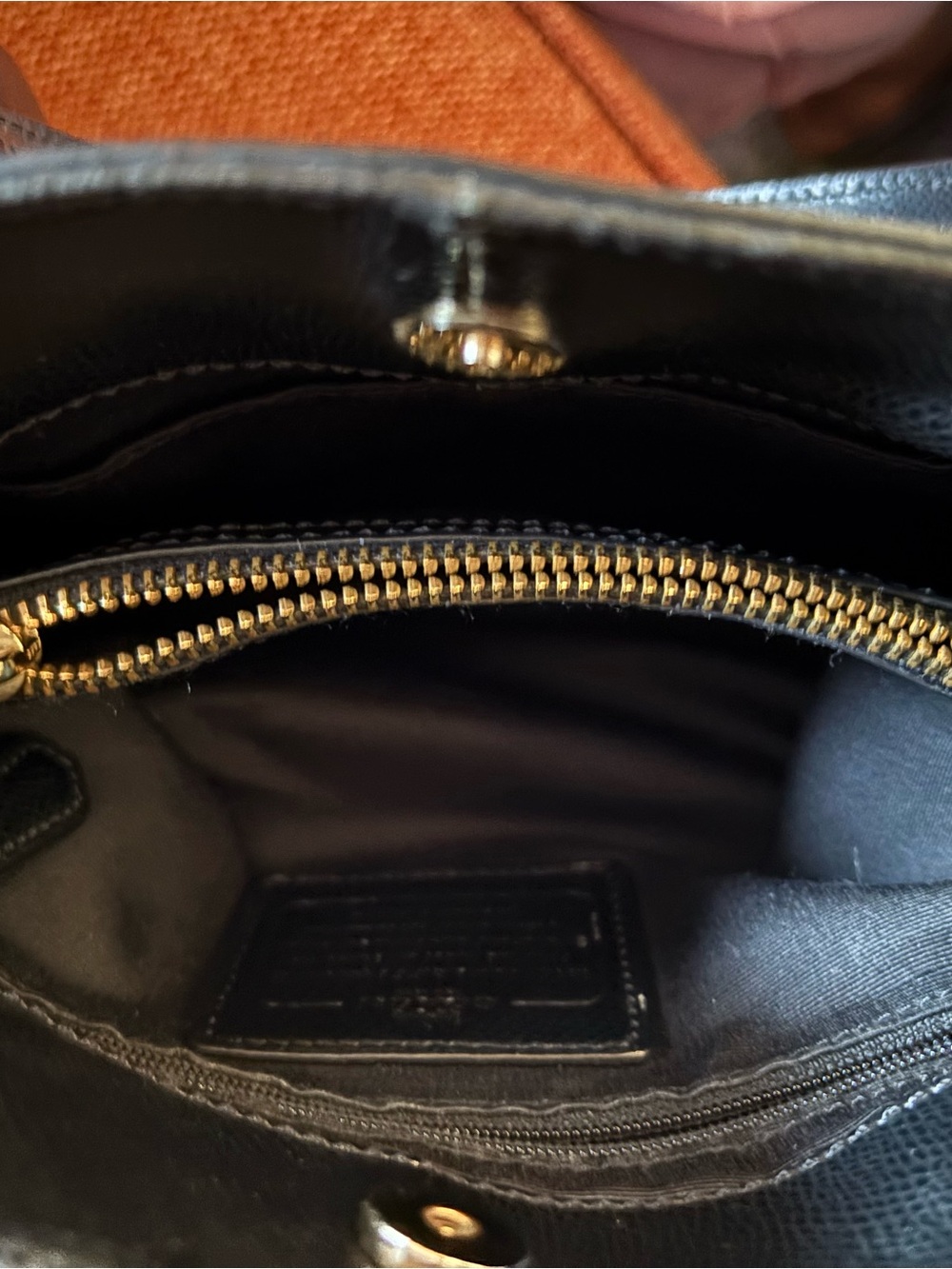 Coach Black Pebbled Leather Satchel Purse Handbag - Picture 5 of 16